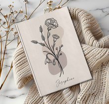 Load image into Gallery viewer, Birth Month Flower Custom Notebook