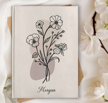 Load image into Gallery viewer, Birth Month Flower Custom Notebook