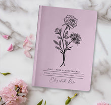Load image into Gallery viewer, Birth Month Flower Custom Journal