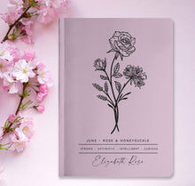 Load image into Gallery viewer, Birth Month Flower Custom Journal