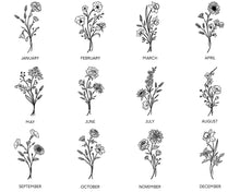 Load image into Gallery viewer, Birth Month Flower Custom Notebook