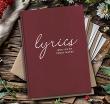 Load image into Gallery viewer, Lyrics - Custom Notebook