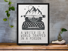 Load image into Gallery viewer, Writer Is A World Art Print