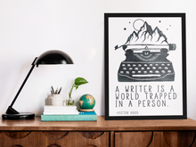 Load image into Gallery viewer, Writer Is A World Art Print