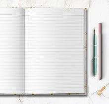 Load image into Gallery viewer, Spiritual Third Eye Journal Flower Girl Dream Journal Geometric Celestial Notebook Magical Mystical Moon Stars Diary Manifestation Intention