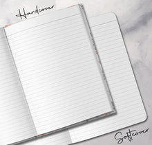 Load image into Gallery viewer, Personalized Notebook Custom Dream Journal Customized Wedding Gift Rose Gold Marble Gratitude Intention Meditation Journal Her Daily Planner