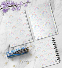 Load image into Gallery viewer, Rainbow Personalized Kids Notebook Custom Name Journal Customized Dream Diary for Girls School Work Notebook Birthday Gift for Daughter