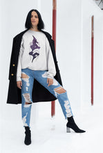 Load image into Gallery viewer, Purple Universe Sweatshirt Celestial Spiritual Space Festival Clothing Bohemian Moon Stars Galaxy Meditation Yoga Hippie Gift for Girlfriend