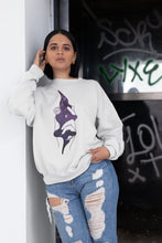 Load image into Gallery viewer, Purple Universe Sweatshirt Celestial Spiritual Space Festival Clothing Bohemian Moon Stars Galaxy Meditation Yoga Hippie Gift for Girlfriend