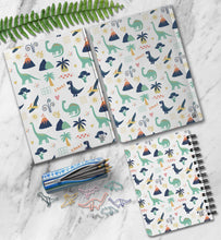 Load image into Gallery viewer, Personalized Kids Notebook Custom Name Journal Customized Dinosaur Birthday Gift for Child Unique Dino School Writing Notebook for Children
