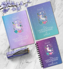 Load image into Gallery viewer, Unicorn Journal Personalized Kids Notebook Custom Girls Dream Diary Customized Fantasy Adventure Journal for Daughters Niece Birthday Gift