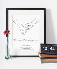 Load image into Gallery viewer, Personalized Couple Print Custom Name Quote Date Coordinates Wall Art Best Anniversary Wedding Gift for Wife Husband Girlfriend Boyfriend