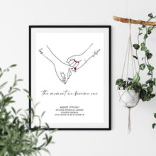 Load image into Gallery viewer, Personalized Couple Print Custom Name Quote Date Coordinates Wall Art Best Anniversary Wedding Gift for Wife Husband Girlfriend Boyfriend