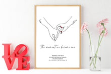 Load image into Gallery viewer, Personalized Couple Print Custom Name Quote Date Coordinates Wall Art Best Anniversary Wedding Gift for Wife Husband Girlfriend Boyfriend