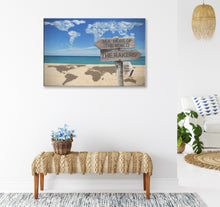 Load image into Gallery viewer, Personalized Couples Names Canvas Family Wall Art Custom Quote Wall Hanging Customizable Anniversary Wedding Gift for Newlyweds Beach Canvas