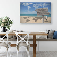 Load image into Gallery viewer, Personalized Couples Names Canvas Family Wall Art Custom Quote Wall Hanging Customizable Anniversary Wedding Gift for Newlyweds Beach Canvas