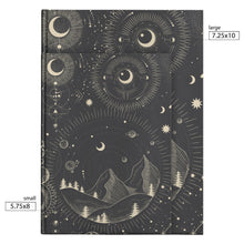 Load image into Gallery viewer, Space Mountain Journal Moon Dream Diary Universe Planet Travel Notebook Celestial Forest Adventure Journal Magical Spiritual Witchy Book