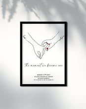 Load image into Gallery viewer, Personalized Couple Print Custom Name Quote Date Coordinates Wall Art Best Anniversary Wedding Gift for Wife Husband Girlfriend Boyfriend