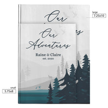 Load image into Gallery viewer, Our Adventures Personalized Couple Notebook Custom Travel Journal Customized Wedding Anniversary Gift for Boyfriend Girlfriend Husband Wife