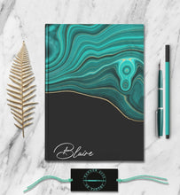 Load image into Gallery viewer, Personalized Marble Notebook Custom Name Journal Customized Dream Poetry Journal Unique Daily Writing Notebook Minimalist Name Journal