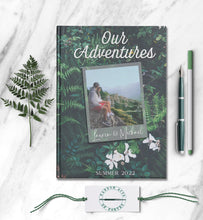 Load image into Gallery viewer, Our Adventures Personalized Couple Notebook Custom Photo Travel Diary Customized Bucket List Trip Journal Honeymoon Memory Book Wedding Gift