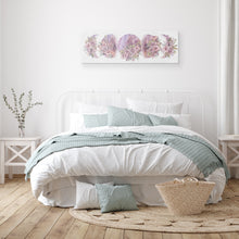 Load image into Gallery viewer, Purple Moon Phase Canvas Aesthetic Boho Floral Wall Decor  Crescent Moon Wall Hangings Spiritual Celestial Flower Wall Art Moon Goddess Gift