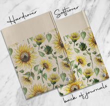 Load image into Gallery viewer, Sunflower Personalized Garden Notebook Custom Flower Growing Journal Customized Name Notebook Botanical Outdoor Travel Journal Floral Book