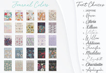 Load image into Gallery viewer, Roses Personalized Name Notebook Custom Mental Health Journal Customized Self Love Notebook Floral Travel Journal Personal Growth Notebook