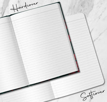 Load image into Gallery viewer, Red Roses Personalized Name Notebook Custom Garden Journal Customized Floral Botanical Thoughts Dream Diary 2023 Adventure Travel Journal