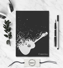 Load image into Gallery viewer, Personalized Guitar Journal Custom Songwriter Notebook Musician Song Diary Lyrical Writer Journal Writing Music Notebook Songwriting Journal