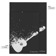 Load image into Gallery viewer, Personalized Guitar Journal Custom Songwriter Notebook Musician Song Diary Lyrical Writer Journal Writing Music Notebook Songwriting Journal