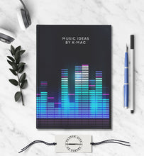 Load image into Gallery viewer, Personalized Music Journal Custom Songwriters Notebook Musician Song Diary Lyrical Writer Journal Writing Music Notebook Songwriting Journal