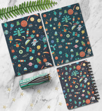 Load image into Gallery viewer, Outer Space Personalized Name Notebook Custom Kids Galaxy Journal Customized Gift for Son Astronaut Rocket Ship Planets Galaxy Universe Book