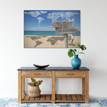 Load image into Gallery viewer, Personalized Couples Names Canvas Family Wall Art Custom Quote Wall Hanging Customizable Anniversary Wedding Gift for Newlyweds Beach Canvas