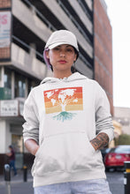 Load image into Gallery viewer, Tree of Life Map Hoodie Boho Retro Rainbow Sweatshirt Trendy Tree Nature Hoodie Outdoor Adventure Hiking Hoodie World Map Tree Yoga Hoodie