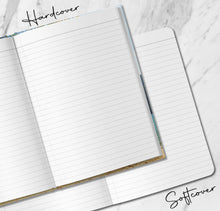 Load image into Gallery viewer, Palm Tree Personalized Guestbook Custom Beach Vacation Home Guest Book Customized Tropical Sea Getaway Notebook Travel Rental Memory Journal