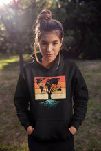 Load image into Gallery viewer, Tree of Life Map Hoodie Boho Retro Rainbow Sweatshirt Trendy Tree Nature Hoodie Outdoor Adventure Hiking Hoodie World Map Tree Yoga Hoodie