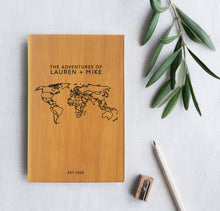 Load image into Gallery viewer, Our Adventures Personalized Leatherette Journal Custom Anniversary Travel Memory Book Customized Husband Wife Notebook Gift For Couple