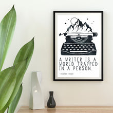 Load image into Gallery viewer, Writer Is A World Art Print