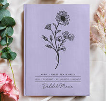 Load image into Gallery viewer, Birth Month Flower Custom Journal
