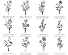 Load image into Gallery viewer, Birth Month Flower - Line Art
