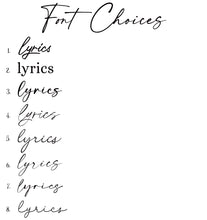Load image into Gallery viewer, Lyrics - Custom Notebook
