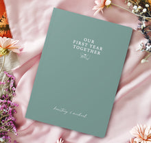 Load image into Gallery viewer, Our First Year Together - Personalized Couple Notebook
