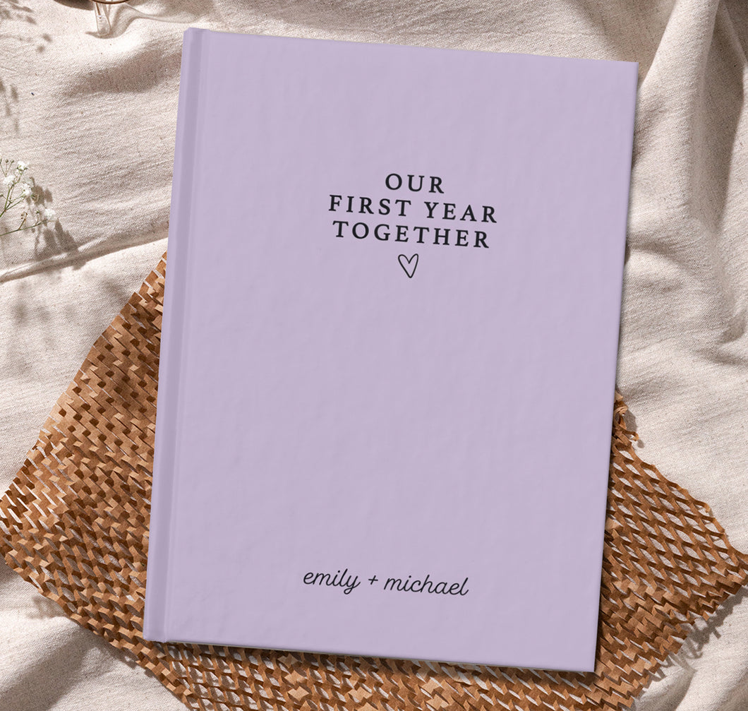 Our First Year Together - Personalized Couple Notebook