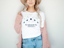 Load image into Gallery viewer, My Soul Is In The Sky Moon Phase Tee Midsummer Night&#39;s Dream Literary T-Shirt Shakespeare Quote Bookish Shirt For Her Gift For Readers
