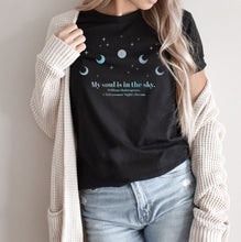 Load image into Gallery viewer, My Soul Is In The Sky Moon Phase Tee Midsummer Night&#39;s Dream Literary T-Shirt Shakespeare Quote Bookish Shirt For Her Gift For Readers
