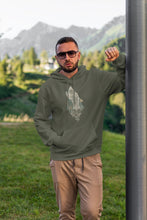 Load image into Gallery viewer, Wolf Forest Map Hoodie Mens Graphic Sweatshirt Nature Adventure Male Camping Hiking Hoodie Animal Wilderness Wildlife Hoodie Gift For Him
