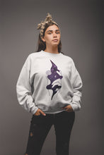 Load image into Gallery viewer, Purple Universe Sweatshirt Celestial Spiritual Space Festival Clothing Bohemian Moon Stars Galaxy Meditation Yoga Hippie Gift for Girlfriend
