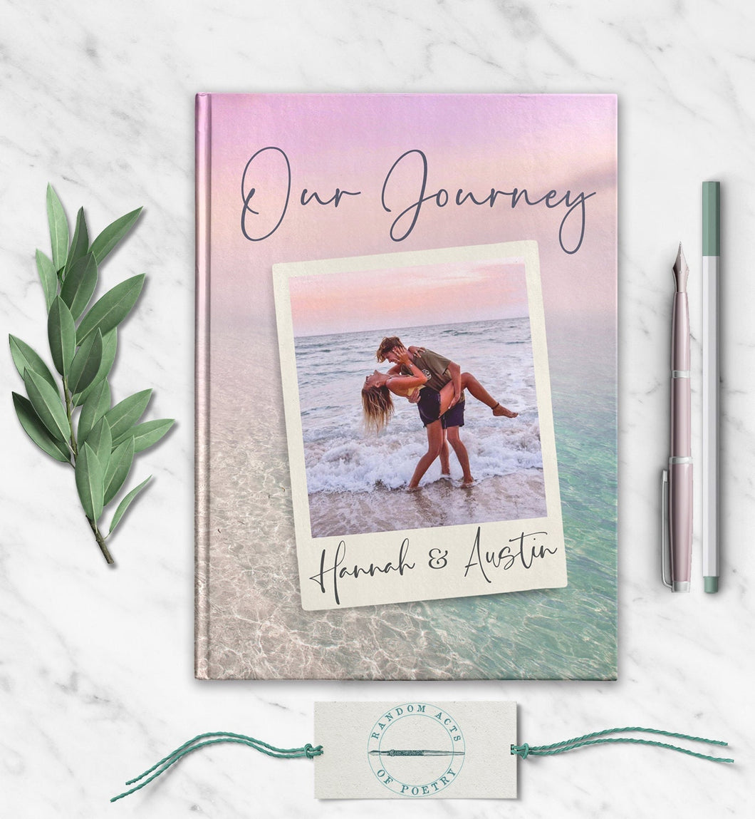 Our Journey Personalized Couple Notebook Custom Photo Journal Customized Anniversary Wedding Gift Boyfriend Girlfriend Husband Wife