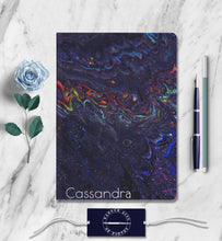 Load image into Gallery viewer, Personalized Marble Notebook Custom Name Journal Abstract Poetry Journal Unique Daily Writing Dream Diary Minimalist Gratitude Notebook
